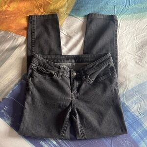 Prana black charcoal gray denim pants jeans size 2